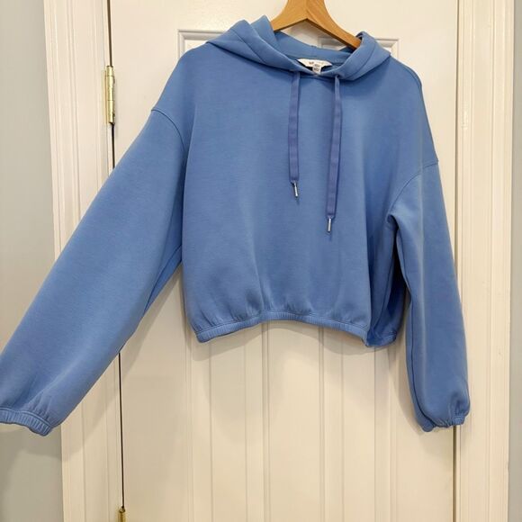 Spanx AirEssentials  Cropped Hoodie Size M Cornflower Blue $128 - Picture 7 of 10